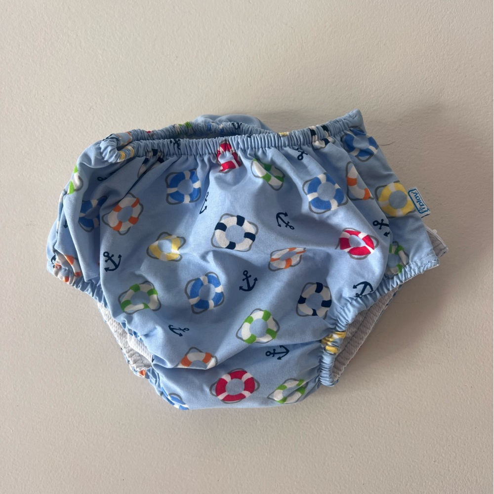 i play. Light Blue Swim Diaper with Lifebuoy Print